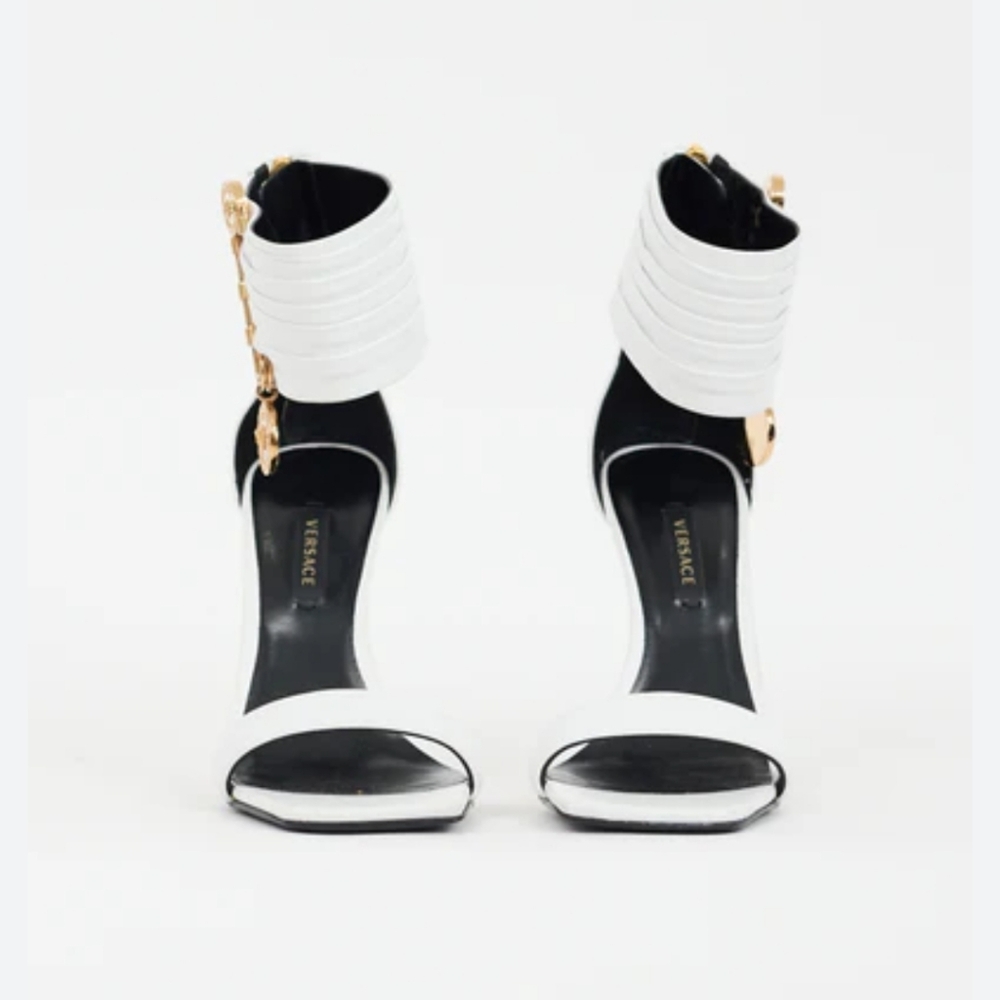 Versace Safety Pin strap Heels